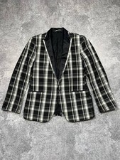 Blazer uomo Dolce & Gabbana D&G nero bianco a quadri giacca slim fit taglia 50