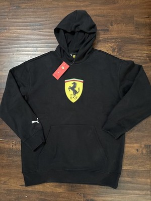 NWT Ferrari x Puma Shield Hoodie Black Men's Size Medium. A7