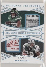 2021 National Treasures Laundry Tag 1/1 Curtis Martin Michael Carter Patch gp1