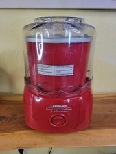 CUISINART 1.5 QT ICE CREAM YOGURT SORBET MAKER ICE-20 RED - Tested And Works!