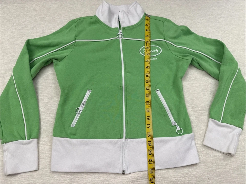 vintage y2k 2000s Roxy Paradise full zip sporty jacket Large coconut surf girl - Image 3 of 4