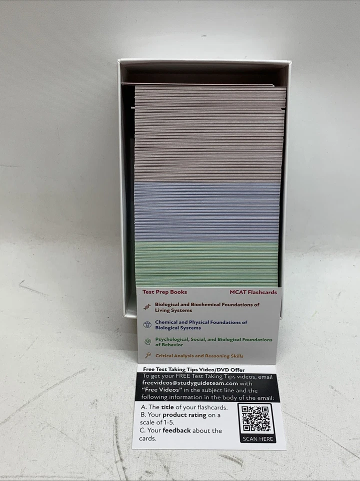 MCAT Test Prep Books Study Cards Review And Practice Test Questions Flash Cards - Image 4 of 4