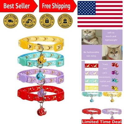 4 Piece Set: Novel Pattern Breakaway Cat Collars   Perfect for Stylish Kittens