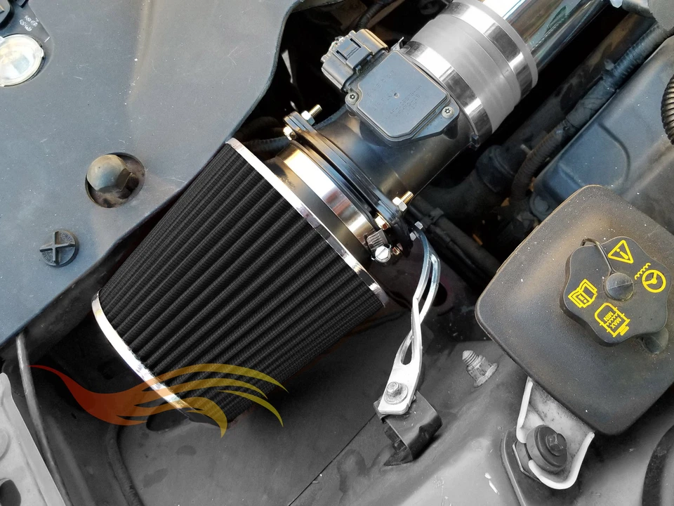 Filtro de admisión de aire frío universal de 3" NEGRO para Chevy 1500/3100/3B/3C/3D/3E/3F/3G Foto 3 de 4