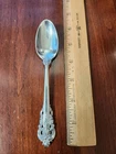WALLACE STERLING SILVER Teaspoon GRANDE Grand BAROQUE H Hallmarks