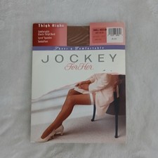 NEW VTG 94 Jockey For Her Sheer  Comfortable Thigh High Pantyhose Beige S/M USA