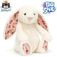 Jellycat Blossom Cream Medium Bunny Berry Plush,31cm Cute Soft Toy With Dust Bag