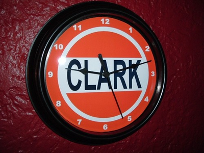 #ad #ad Clark Oil Gas Service Station Garage Mechanic Man Cave Advertising Clock Sign $37.99