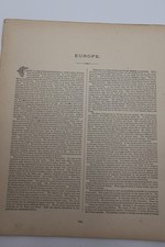 1889 CRAMS ATLAS EUROPE PAGES LITHOGRAPH PRINT GEOGRAPHY HISTORY