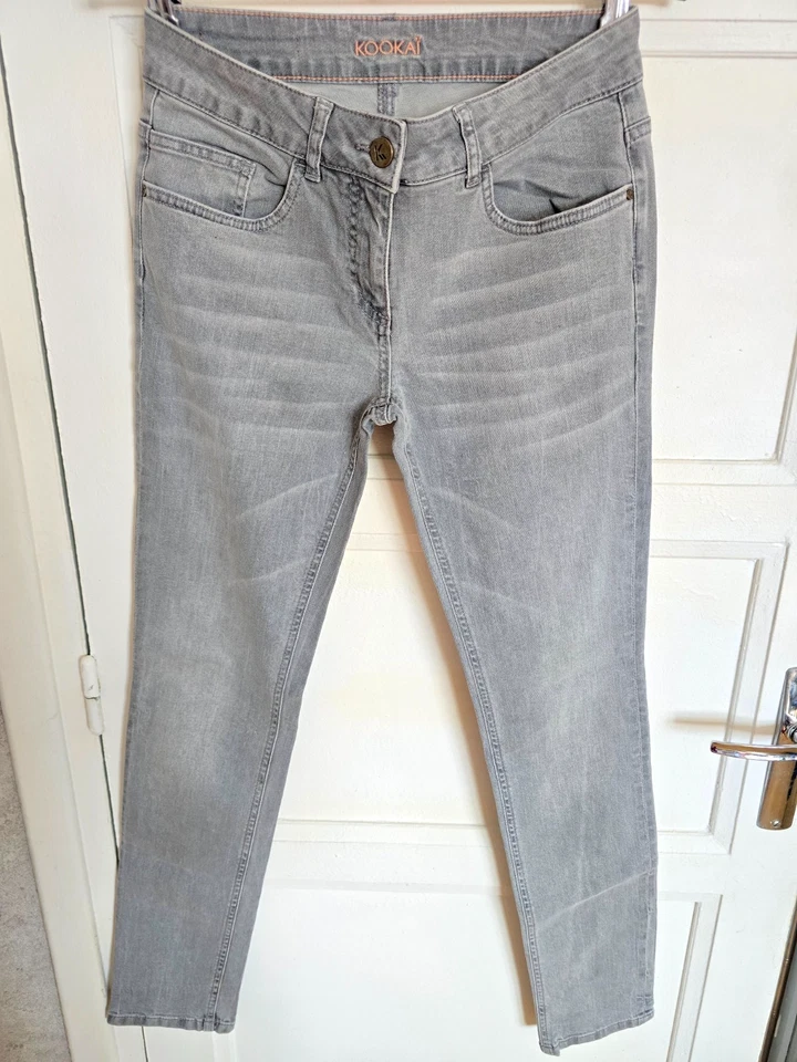 PANTALON JEANS GRIS KOOKAI TAILLE 36 COM9 - Photo 1/3