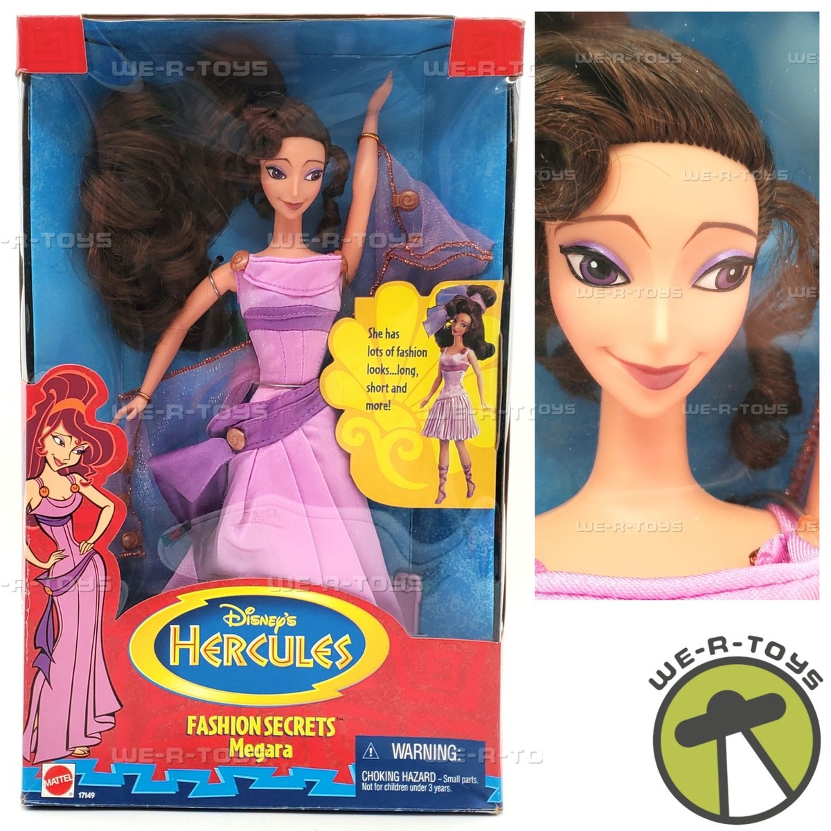 Disney Hercules Fashion Secrets Megara Doll 1996 Mattel #17149 | eBay