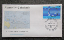 Nlle CALEDONIE lettre FDC 1er jour CONFERENCE PACIFIQUE SUD en 1990 lot NX190