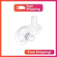 2pcs 28mm Soft Rim Flanges with 106 Degree Wider Opening Angle for Medela Breast