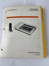 MOTOROLA TONE REMOTE CONTROL CONSOLE 68p8101 5e55f INSTRUCTION MANUAL