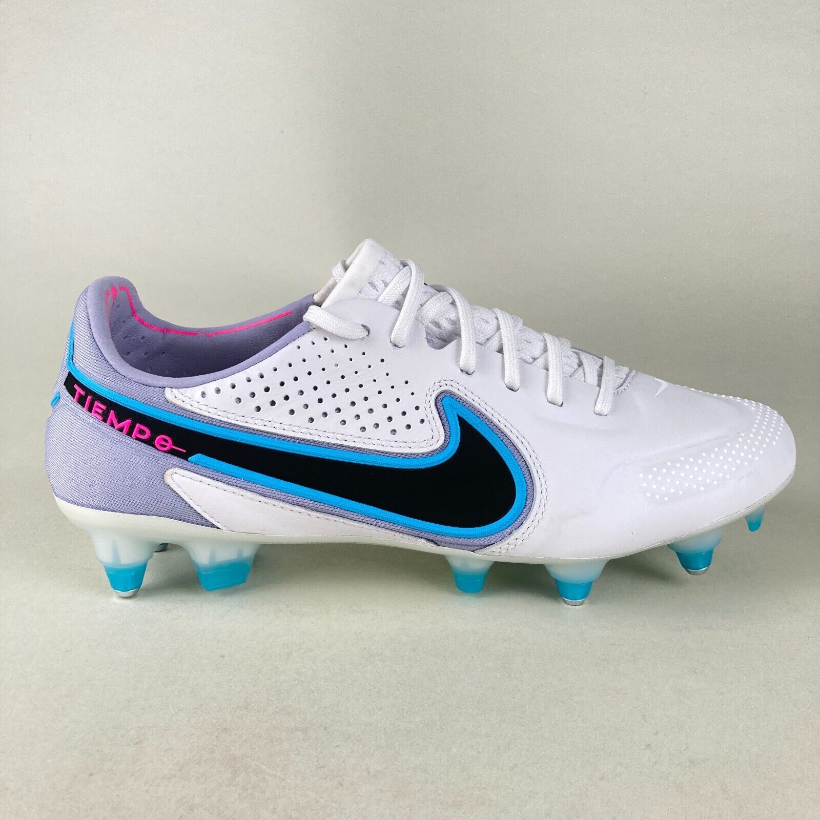 Кроссовки Nike Tiempo Legend 9 Elite SG-Pro AC Blast Pack бело-синие DB0822-146 sz 7.5 мужские