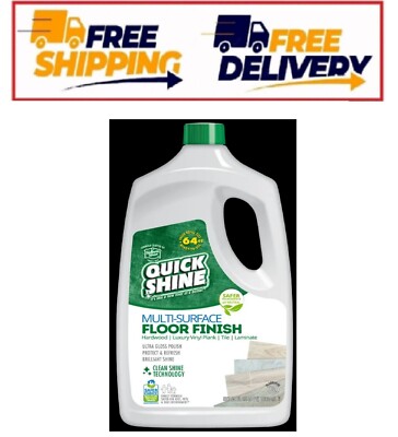 Quick Shine Multi-Surface Floor Finish, 64 fl oz, Unscented Household Floor Clea
