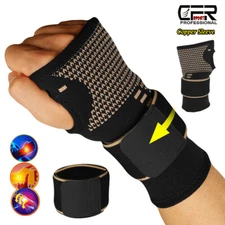 Copper Arthritis Wrist Hand Brace Support Carpal Tunnel Sprain Sports Right/Left