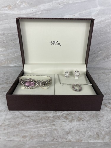 Deja Voux Costume Jewellery Watch, Earring and Necklace Set Boxed