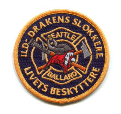 Seattle Fire Department Station 18 Patch Washington WA Ballard 3.50 Inches