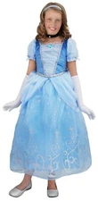 Little Pretends Deluxe Cinderella Princess Dress Up Pretend Costume, Blue