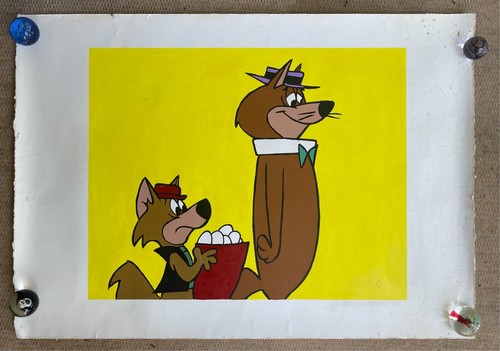 HUCKLE BERRYHOUND Show HOKEY WOLF & DING-a-LING Original LARGE POP ART 30x43 in - Picture 24 of 24