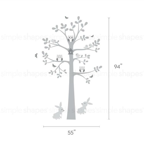 Tree Wall Decal with Animals - Bild 7 von 16