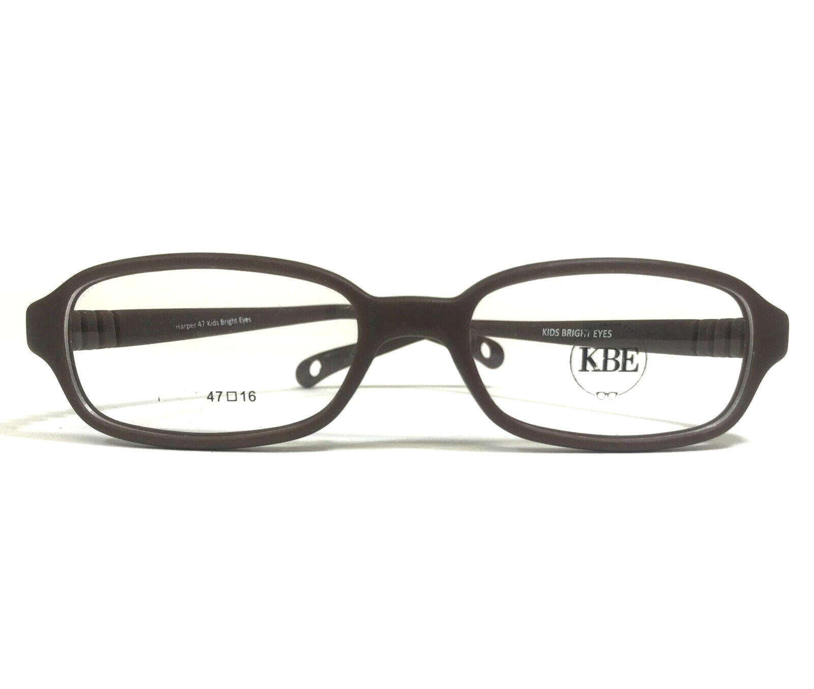 Kids Bright Eyes Eyeglasses Frames Harper 47 Matte Brown Rubberized 47-16-110