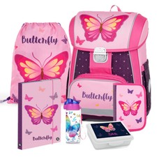 Butterfly Schmetterling Ranzen Schulranzen Schulrucksack Tornister Set 6 teilig