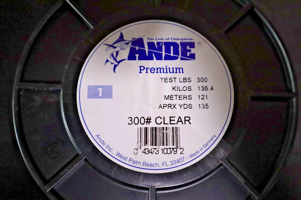 Línea de pesca monofilamento Ande Premium 300# transparente - 135 yardas Foto 2 de 4