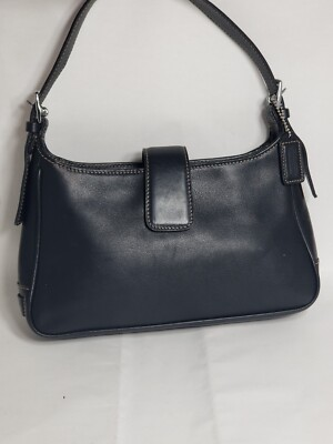 #ad Coach Hamptons 7789 Smooth Leather Classic Shoulder Bag Purse Hobo 12x7 Inches
