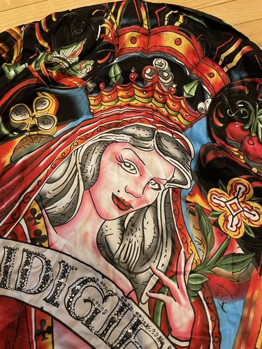 Christian Audigier Button Down Shirt & Garment Bag Vintage Contour $340 Ed Hardy - Picture 10 of 11