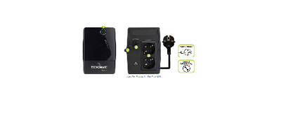 Tecnoware FGCERALCD0K85 Gruppo Di Continuità UPS 850VA/595W - Line Interactive, 3 Prese, USB, RJ11, Nero
