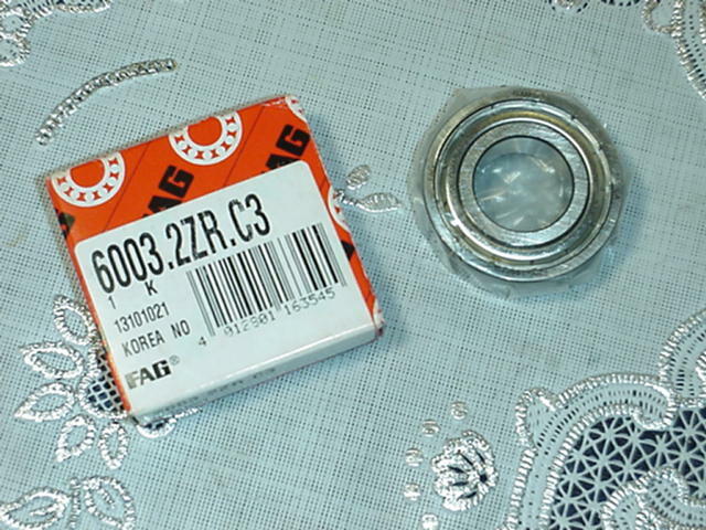 FAG 6003-2ZR-C3 Deep Groove Ball Bearing, Single Row, Double