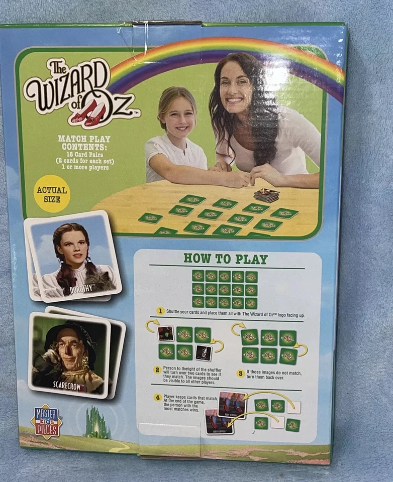 The Wizard of Oz Movie Matching Game Memory Card Match Master Pieces 36 Card NEW - Image 3 of 4