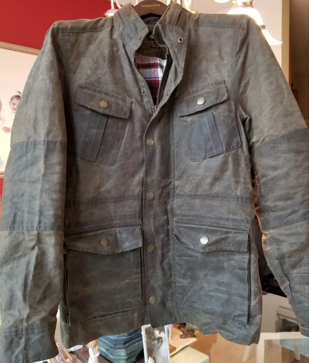 JACK SPADE Warren Street New York Waxed Cotton Canvas Jacket Size Small