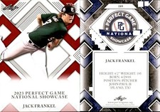 JACK FRANKEL Rookie 2023 Leaf Perfect Game National Showcase #189 RED