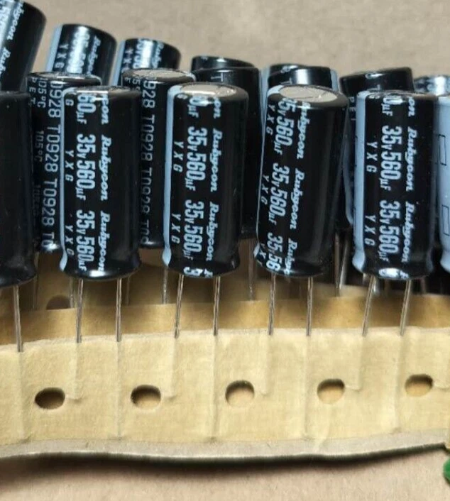 10x Rubycon 35v560uf Radial Capacitors 560uF 35v Japan /Replacing 25v 16v 10v
