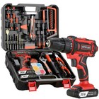 128pcs Professional Drill Tool Kit - Cordless Electric Drill Set with 25+ Bits