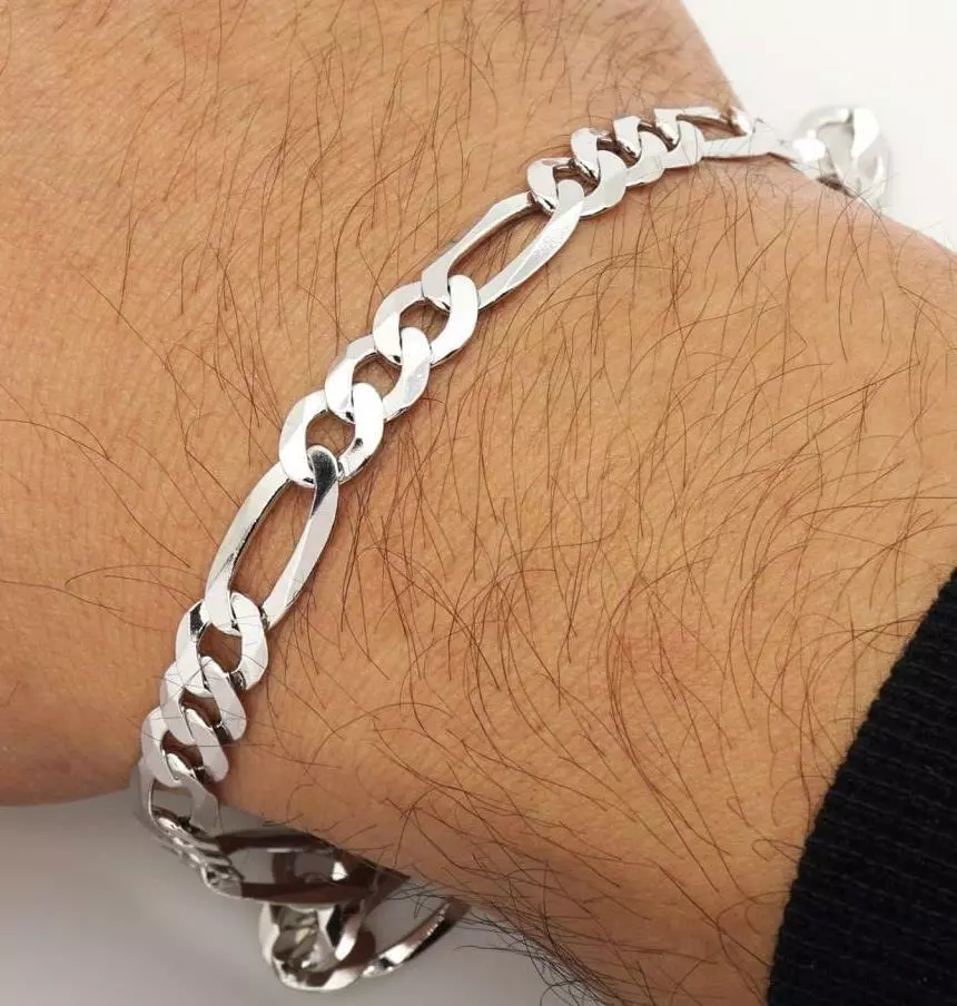 Silver cheap figaro bracelet