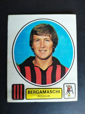 FIGURINE FOOTBALLERS PANINI 1977/78 FOGGIA BERGAMASCHI No. 78 NEW WITH VELINA NEW