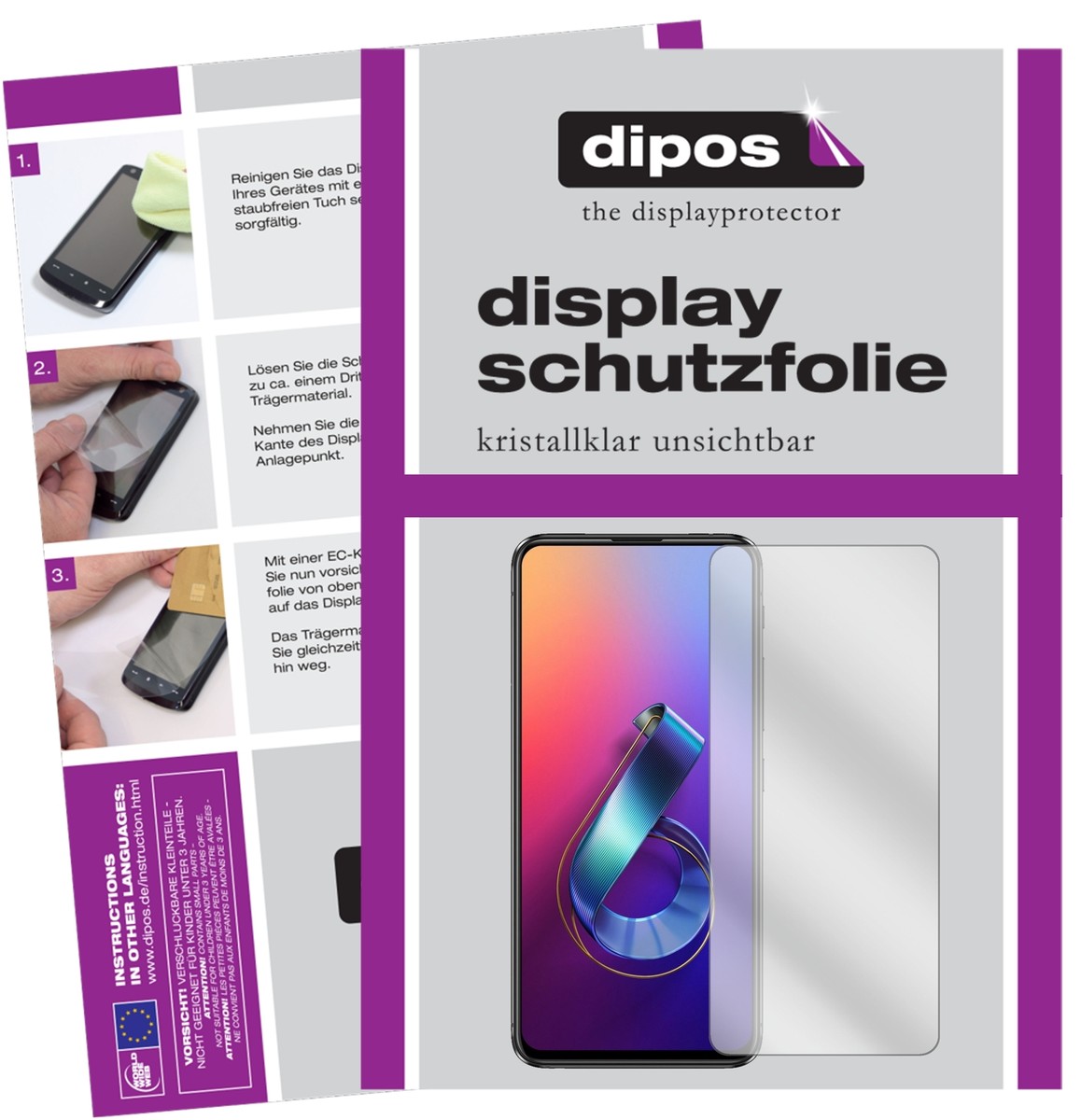dipos I 2X Pellicola Protettiva Compatibile con ASUS Zenfone 6 (ZS630KL