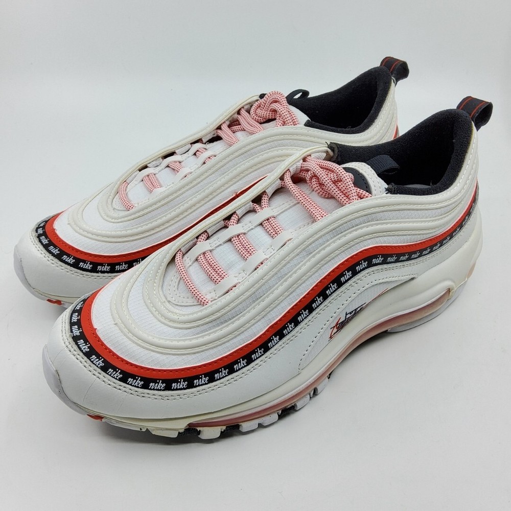 Nike Air Max 97 GS Script Swoosh Big Kids US7Y Womens US8.5 White CQ4817-100