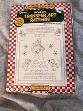 Vogart Iron-On Transfer Art Pattern Christmas Snowmen 16x20 Vintage