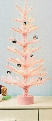 NEW!~Primitive~Place & Time~ 24'' Pink Mini Tree ~Easter/Christmas/Valentines Day