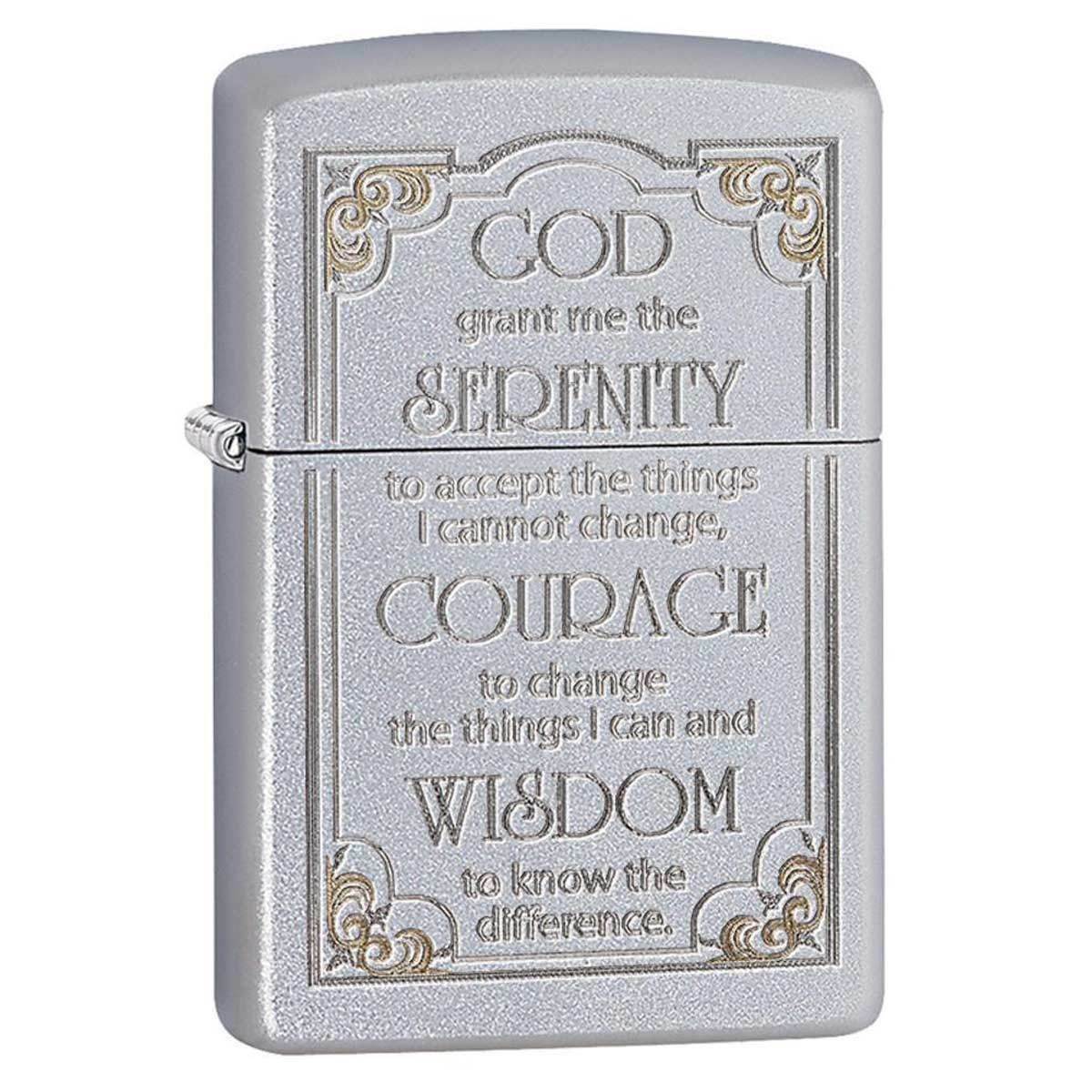 Serenity Prayer Engraved Satin Chrome (28458)