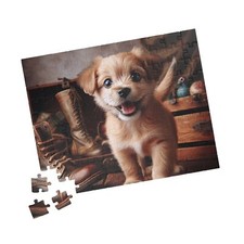 Puppy Puzzle 110, 252, 520, 1014-piece , Pup Puzzle Scene, Digitally Enhanced