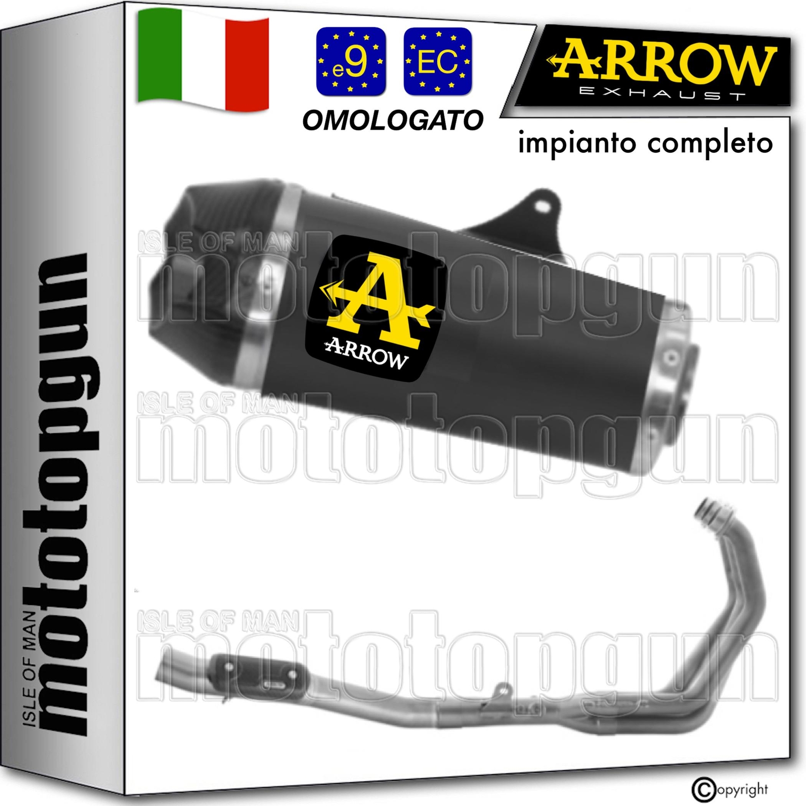 ARROW SCARICO COMPLETO OMOLOGATO RC WORKS NERO C YAMAHA TRACER 9 GT 2021 21