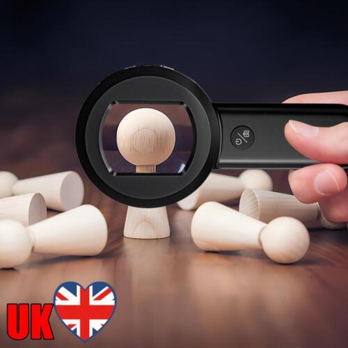 50X Handheld Magnifying Glass Useful 2 Lighting Modes Rechargeable Reading Loupe - Picture 1 of 12