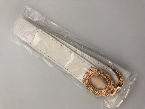 Women Gemstone Pearl Retro Elastic Stretchy Dress Narrow Slim Waist Belt Band - Picture 5 of 26