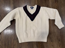 Polo Ralph Lauren Large Cable Cricket Sweater Wimbledon RRL 90s Vintage